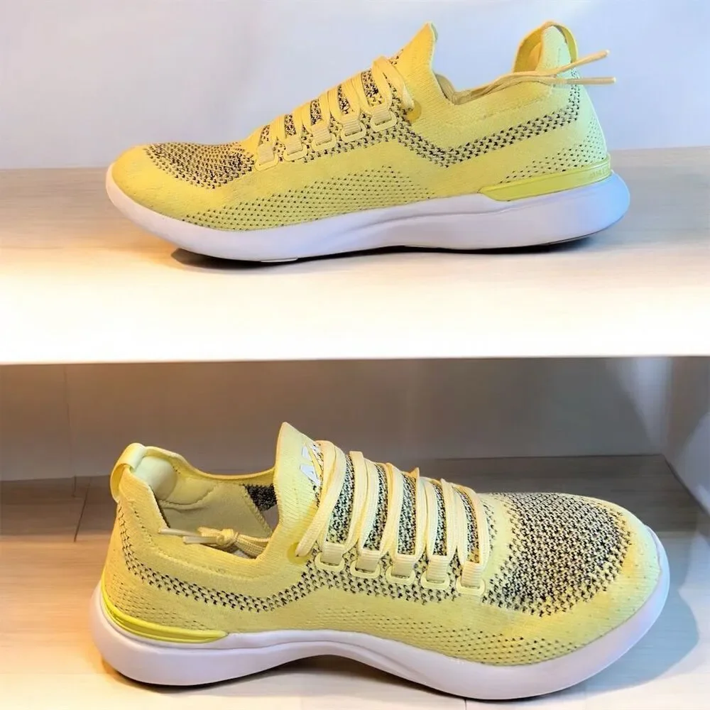 APL Women's TechLoom Performance Breeze Sneakers Bright Yellow Lightweight Shoe
